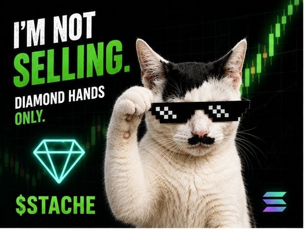 Stache Cat diamond hands: I'm not selling