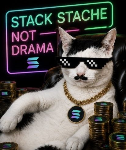 Neon sign: stack stache not drama